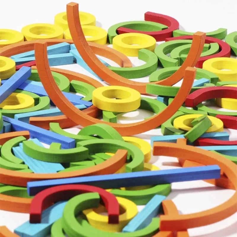 Wooden Sticks & Rings Puzzle